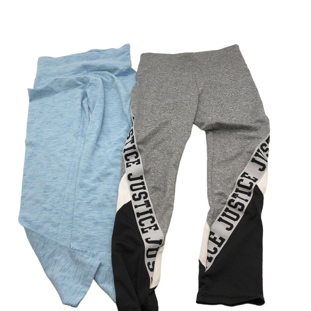 Justice Girls Size 10 Active Leggings BUNDLE Yoga Gym Athletic